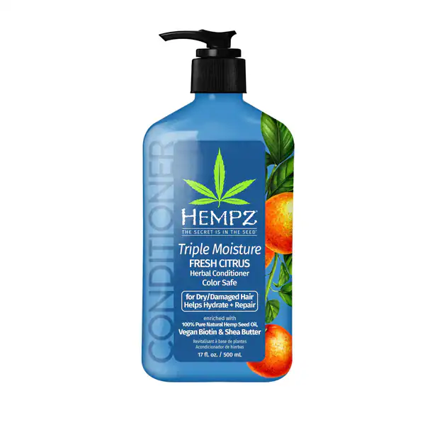 Hempz – Triple Moisture Fresh Citrus Herbal Conditioner with Vegan Biotin & Shea Butter for Dry/Damaged Hair Featured Image
