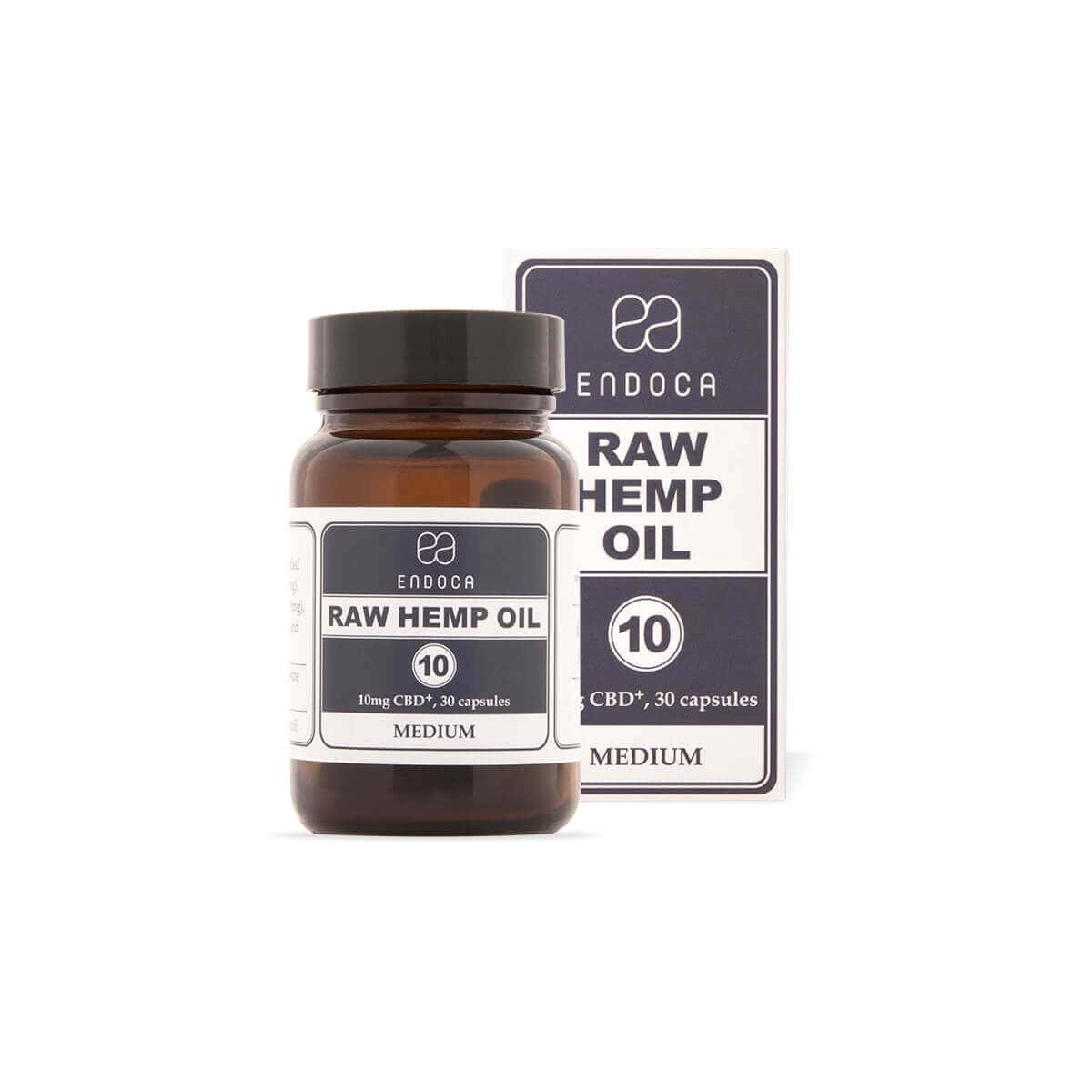 Endoca© CBD – 10MG RAW CBD CAPSULES (MEDIUM) Featured Image