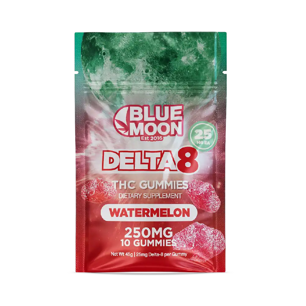 Blue Moon Hemp – Delta 8 Watermelon Gummies 250mg Featured Image