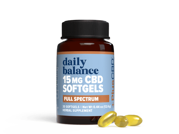 Plus CBD Oil – CBD Softgel Capsules 15mg 30ct Featured Image