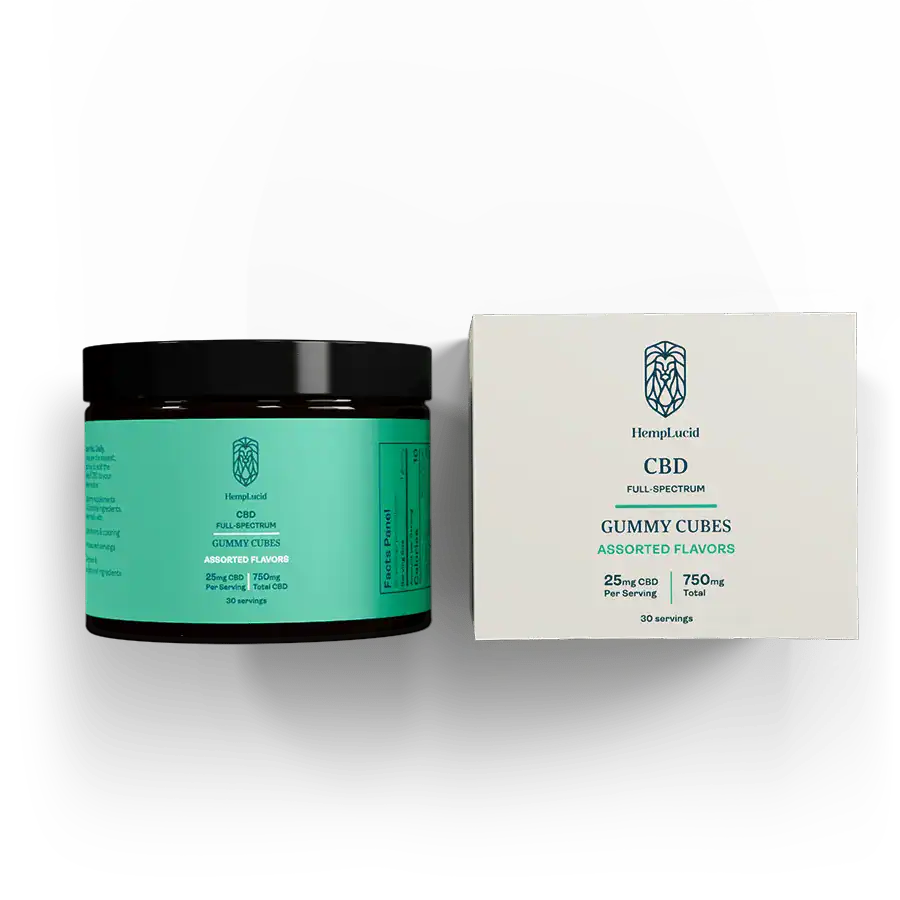 HempLucid – Organic Full-Spectrum CBD – Gummy Cubes Featured Image