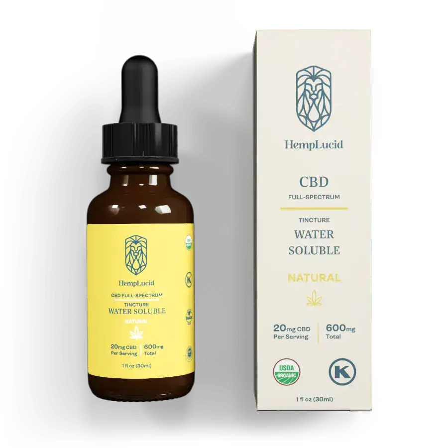 HempLucid – Organic Full-Spectrum Water Soluble CBD – Natural Flavor Featured Image