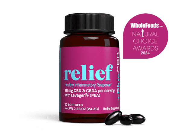 Plus CBD Oil – CBD Relief Softgel Capsules 30mg CBD/CBDA 30ct Featured Image