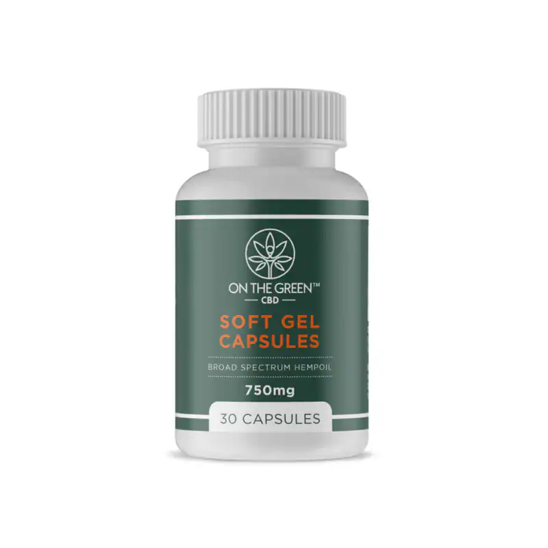 On The Green CBD – 750mg CBD Soft Gel Capsules. 30 Count Featured Image