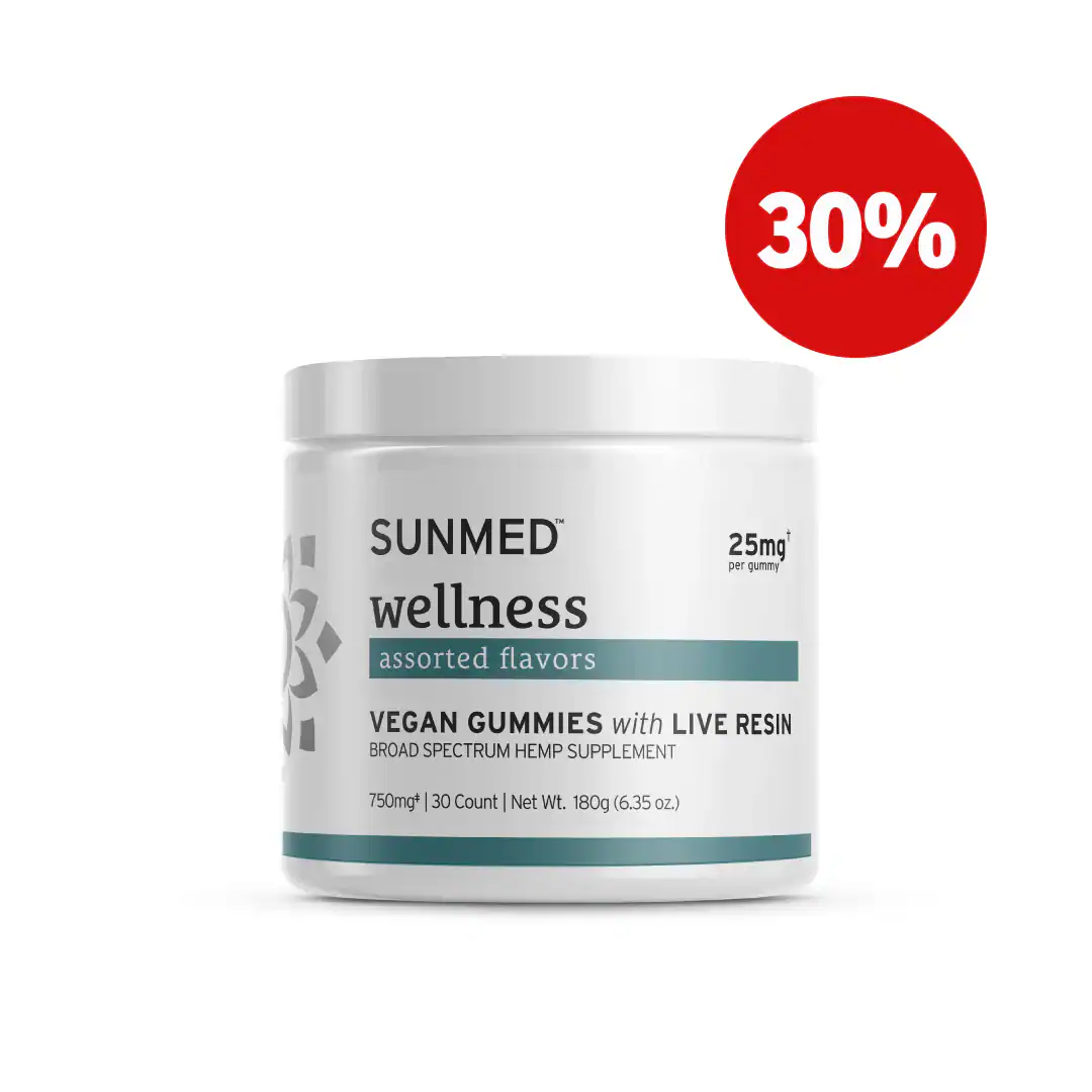 Sunmed CBD – Broad Spectrum Vegan Wellness CBD Gummies Featured Image