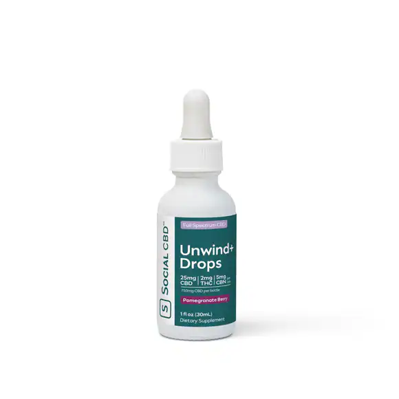 Social CBD – Unwind+ Full Spectrum CBD Oil Drops – 750MG Featured Image