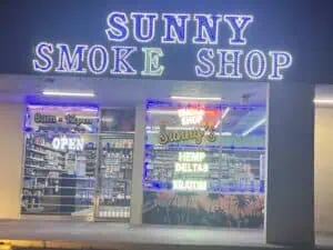 Sunny smoke shop in El Paso, Texas